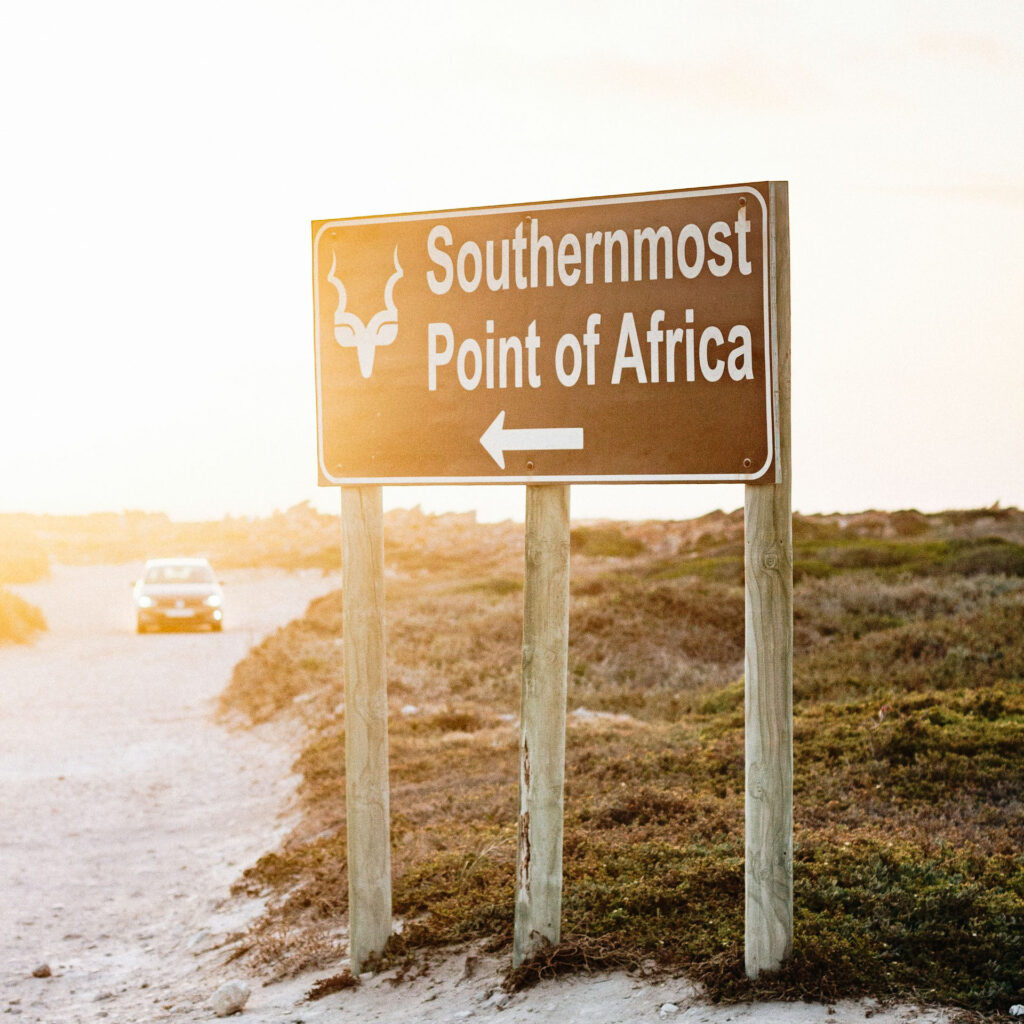 Photo d'un panneau en Afrique du Sud avec Vie Sauvage.